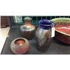 Image 1 : 3 Signed Pottery Vases