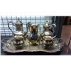 Image 1 : 6pc Loveland Rose Service Set Silver Plate Coffee, Tea, Pitcher, Creamer, Sugar, Spoon  and Tray. Pi