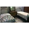 Image 1 : 2-twin Wrought Iron Beds Complete With New Box Spring and Mattresses.