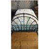 Image 2 : 2-twin Wrought Iron Beds Complete With New Box Spring and Mattresses.