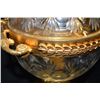 Image 3 : Crystal And Hand Chased Dore' Bronze Caviar Server Beautiful Cut Crystal And Hand Chased Doré  Bronz