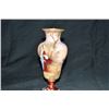 Image 2 : Enamel Setting Lady  Vases Antique French Gilt Metal Mounted And  Hand-painted Enamel Vase. It Has B