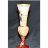 Image 3 : Enamel Standing Gent Vase Antique French Gilt Metal Mounted And  Hand-painted Enamel Vase. It Has Be