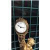 Image 2 : Gold Guilt Swinging Arm Mystery Clock 16 In Tall