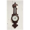 Image 1 : Carved Oak Wall Combination Thermometer/barometer