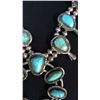 Image 2 : Turquoise And Silver Squash Blossom Necklace