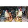 Image 1 : Pair Of Fitz And Floyd Ceramic Roosters 19'' Tall