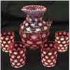 Image 1 : Pink Coin Spot Pitcher And 4