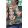 Image 3 : 54pc Collection Of Pink Cut Glass Dishes