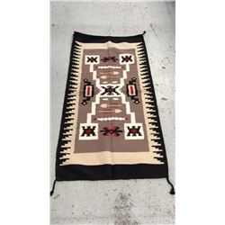 100% Wool Navajo Design Indian Rug 32''x64''