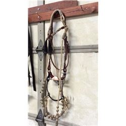 Silver & Rawhide Gallery Bridle Complete Bridle With Silver & Rawhide  Accents. Rawhide Romal And Re