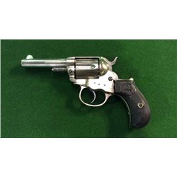 Colt Model 1877 Lighting Revolver With Nickel Finish And Etched Panel On Barrel  Cal.38 Dates 1883 C