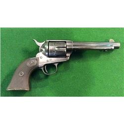 Colt Single Action Army Revolver With Rare Side Angle Rampant Colt On The  Checkered Grip Cal.45 Dat