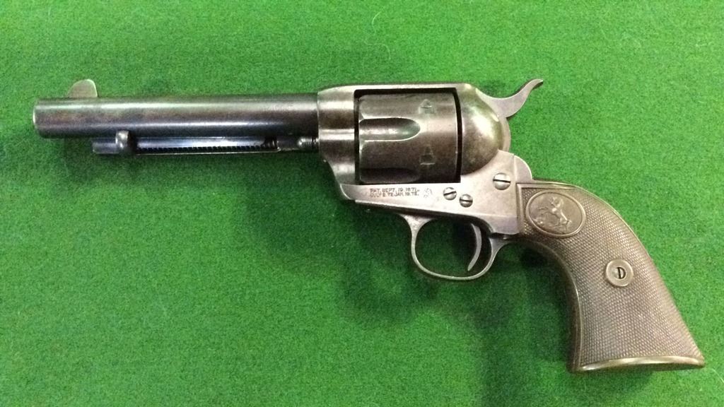 Colt Single Action Army Revolver With Rare Side Angle Rampant Colt On ...