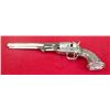 Image 3 : Colt 1851 Navy Revolver Engraved Silver & Gold Plated With Tiffany Style Figural Grips Matching Numb