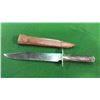 Image 1 : George Butler Bowie with Stag Grips and Original Sheath. 8 1/2'' Blade. 13'' Overall