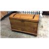 Image 1 : Early Pine Emigrant Trunk with Drawer Dovetail Construction. 38 1/2'' W x 26''T x  22''D