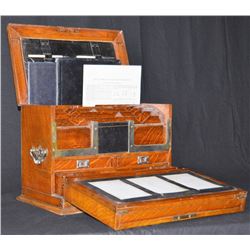 Gentlemen's Traveling Oak Lap Desk