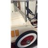 Image 5 : 1930's Buick Pedal Car with Spring Suspension Enamel Radiator Emblem & Radiator Cap. Broken  wing on