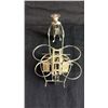Image 3 : Salt dip set figurine Lots of proof marks. 6 1/2"L x 4"t x 4"w