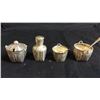 Image 9 : Salt dip set figurine Lots of proof marks. 6 1/2"L x 4"t x 4"w