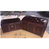 Image 1 : Leather Top 2pc Trunk Set