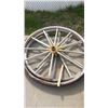 Image 1 : Pair of large wooden wheels