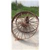 Image 1 : Pair of large iron wheels