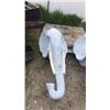 Image 2 : Pair of Aluminum Elephant Heads Approx 6ft Tall
