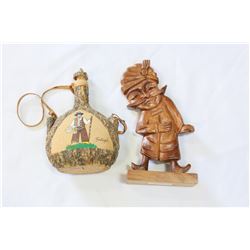 WOOD CARVED DOUBLE SIDED FIGURE