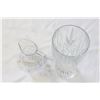 Image 1 : LARGE HEAVY CUT CRYSTAL VASE AND PITCHER