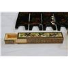 Image 3 : ENAMELED DESK SET AND MINIATURE EASTERN SCREEN