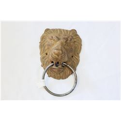 CAST IRONB LION DOOR KNOCKER