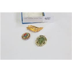 THREE VINTAGE ESTATE PINS