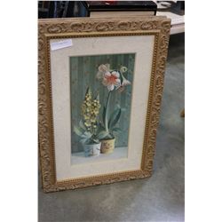 PAIR OF GILT FRAMED FLORALS