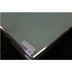 GLASS AND CHROME MODERN DINING TABLE