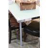 Image 2 : GLASS AND CHROME MODERN DINING TABLE