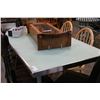Image 3 : GLASS AND CHROME MODERN DINING TABLE
