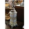 Image 1 : VINTAGE BRASS AND GLASS TABLE LAMP