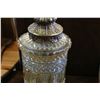 Image 2 : VINTAGE BRASS AND GLASS TABLE LAMP