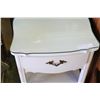 Image 2 : WHITE 1-DRAWER GLASSTOP ENDTABLE
