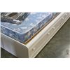 Image 1 : WHITE CAPTAINS BED WITH STORAGE DRAWERS AND MATTRESS SINGLE SIZE