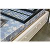 Image 3 : WHITE CAPTAINS BED WITH STORAGE DRAWERS AND MATTRESS SINGLE SIZE