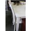 Image 1 : PAINTED WHITE DINING TABLE AND FOUR CHAIRS