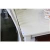 Image 2 : PAINTED WHITE DINING TABLE AND FOUR CHAIRS