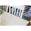 Image 3 : PAINTED WHITE DINING TABLE AND FOUR CHAIRS