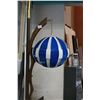 Image 1 : ART DECO WHITE AND BLUE METAL POLE LAMP