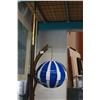 Image 2 : ART DECO WHITE AND BLUE METAL POLE LAMP