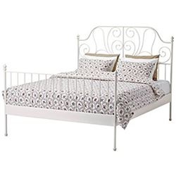 WHITE METAL MODERN DOUBLE SIZE BEDFRAME