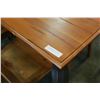 Image 3 : RUSTIC MAPLE WITH CAST IRON LEGS DINING TABLE